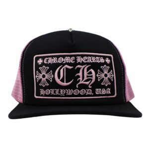 Chrome Hearts CH Hollywood Trucker Black Hat